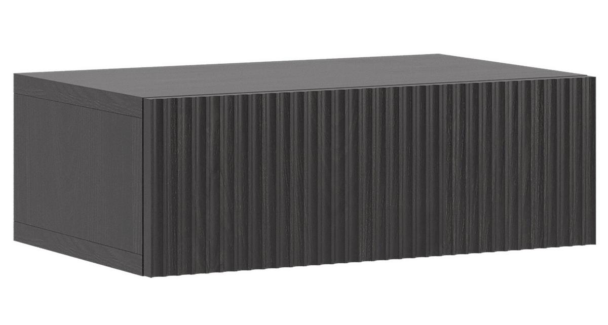 NACHTKONSOLE Nolie Holzoptik Esche Schwarz 50 cm - Schwarz, Holzwerkstoff (50/17/31.6cm) - Selsey