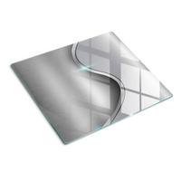 GLASPLATTE 60x52 cm Textur - Silberfarben, Glas (60/0.4/52cm) - TULUP