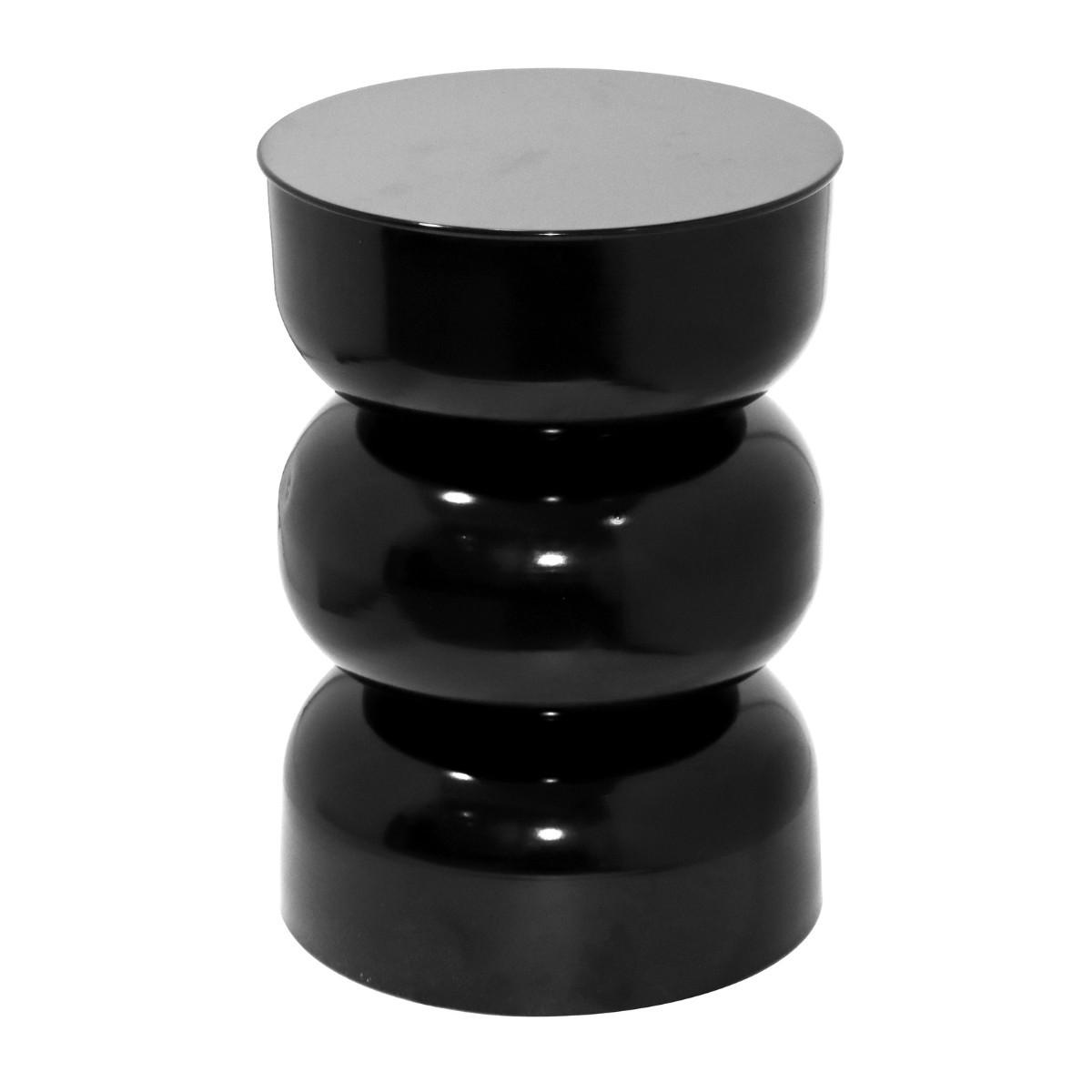 BEISTELLTISCH aus lackiertem Metall 36/50/36 cm - Schwarz, Metall (41/36/50cm) - Calicosy