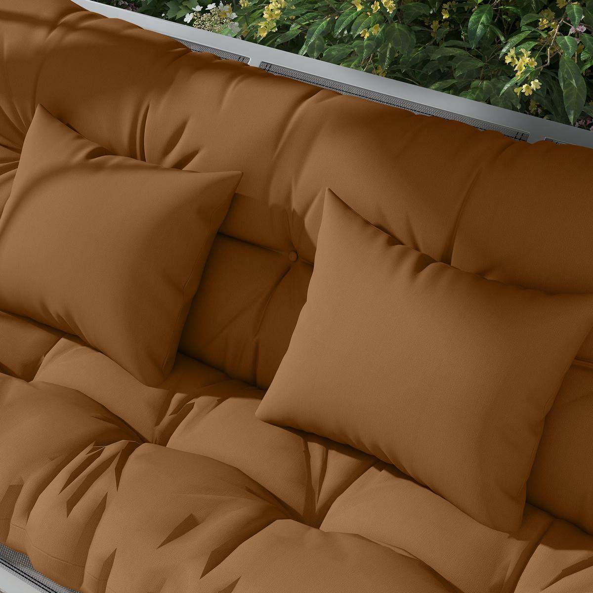SITZKISSEN 4er Set Polyester PP-Baumwolle Bräune - Braun, Textil (50/12/150cm) - Outsunny