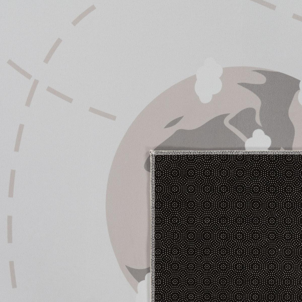 KINDERTEPPICH Waschbar, mit Raketen-Motiv, Creme, 140 x 200 cm - Creme, Textil (200/140cm) - KADIMA DESIGN