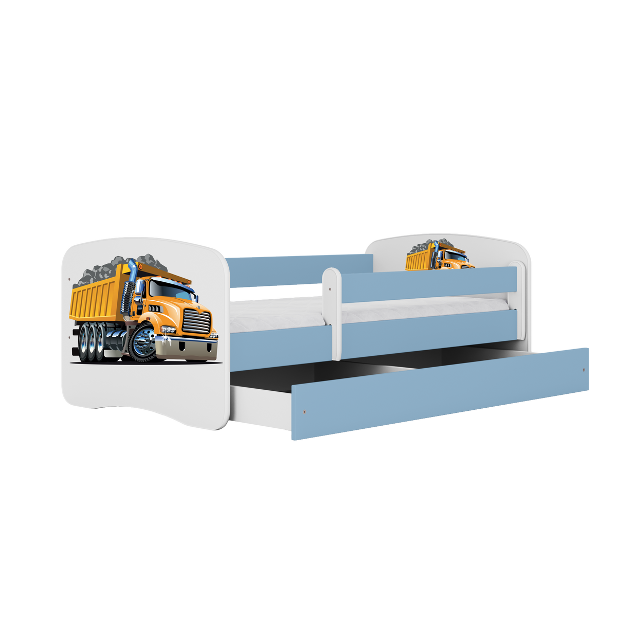KINDERBETT Lastwagen mit Schublade 180/80 90/61/184 - Blau, Holzwerkstoff (80/180cm) - RAUMHIRSCH FURNITURE