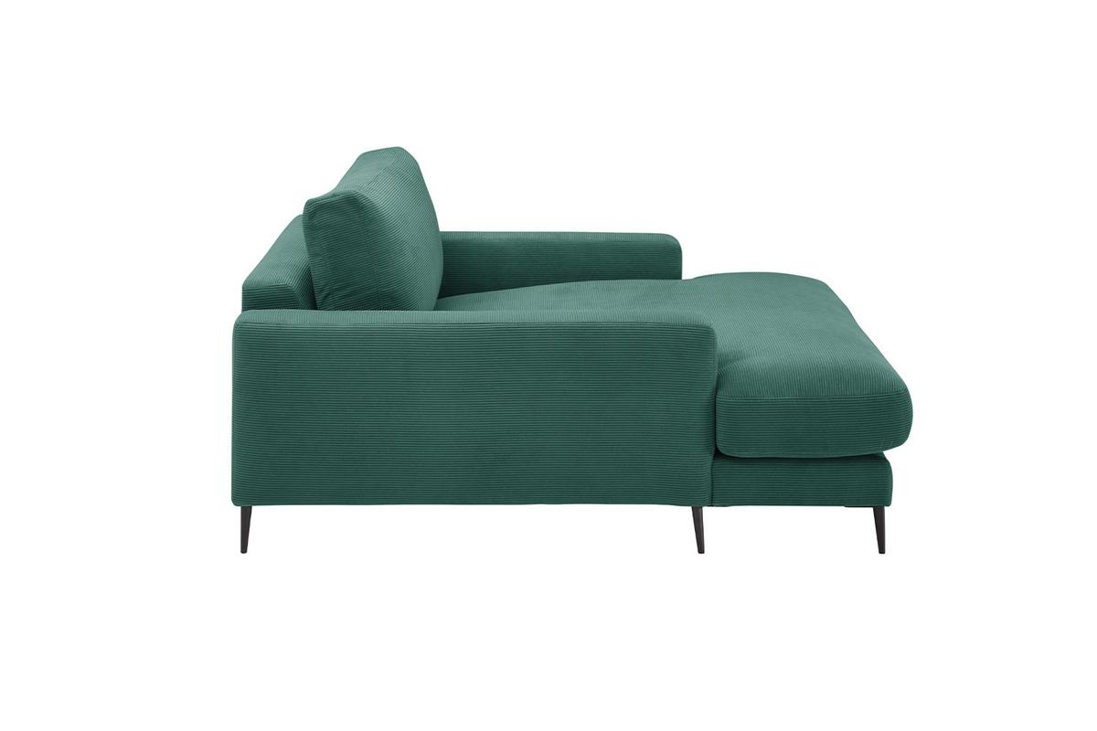 LONGSEAT CARA Smaragdgrün Cord - Smaragdgrün/Schwarz, Textil/Metall (132/84/170cm) - KAWOLA