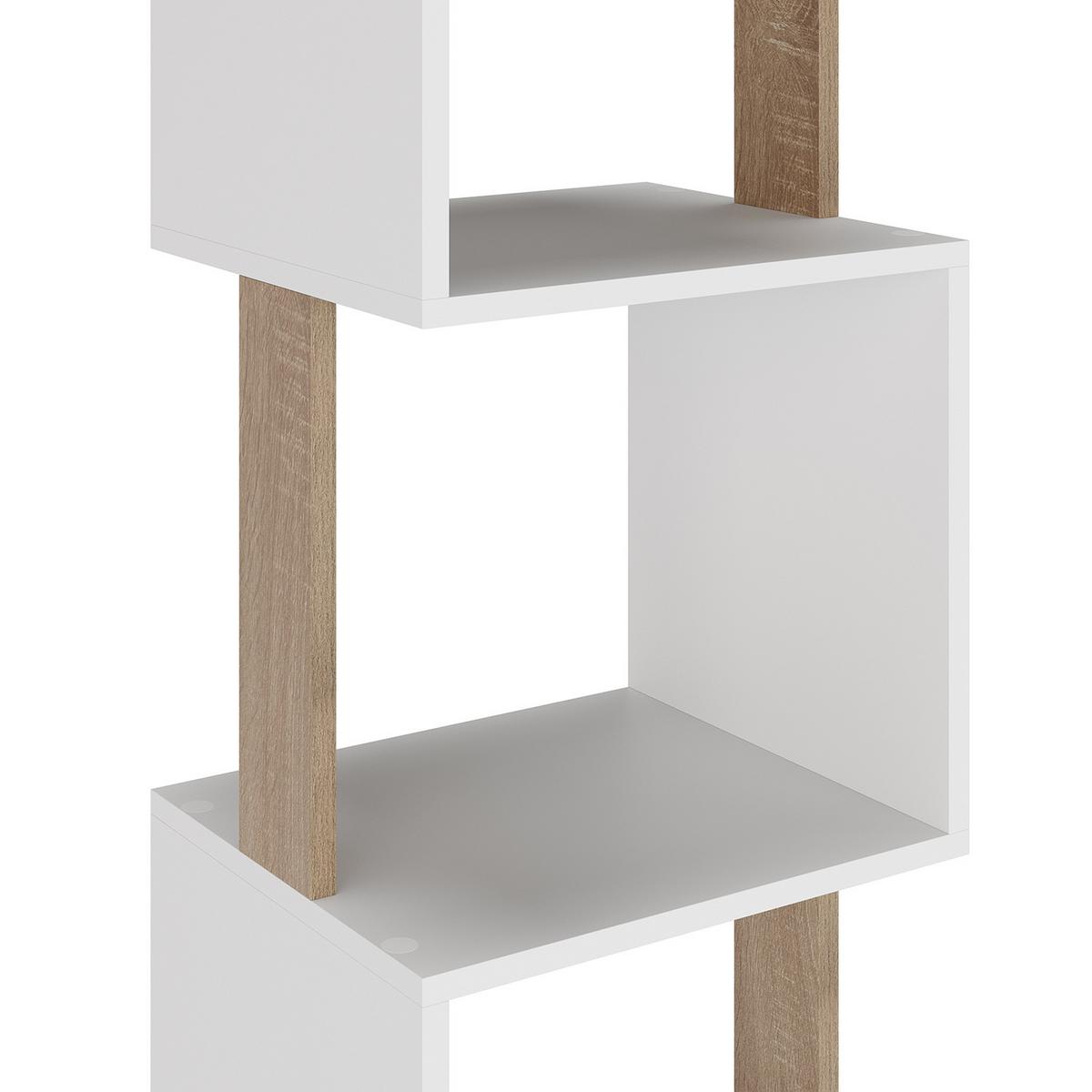 REGAL Maldivas 5 fächern weiß - Weiß, Holzwerkstoff (35/161/30cm) - VS Venta-stock