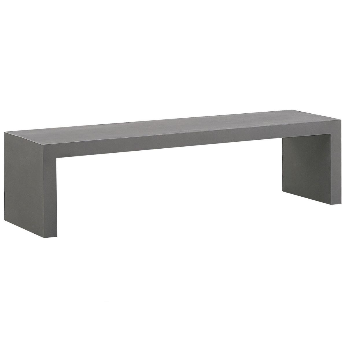 GARTENBANK Beton grau 150 cm U-Form Taranto - Grau, Stein (150/40/40cm) - Beliani