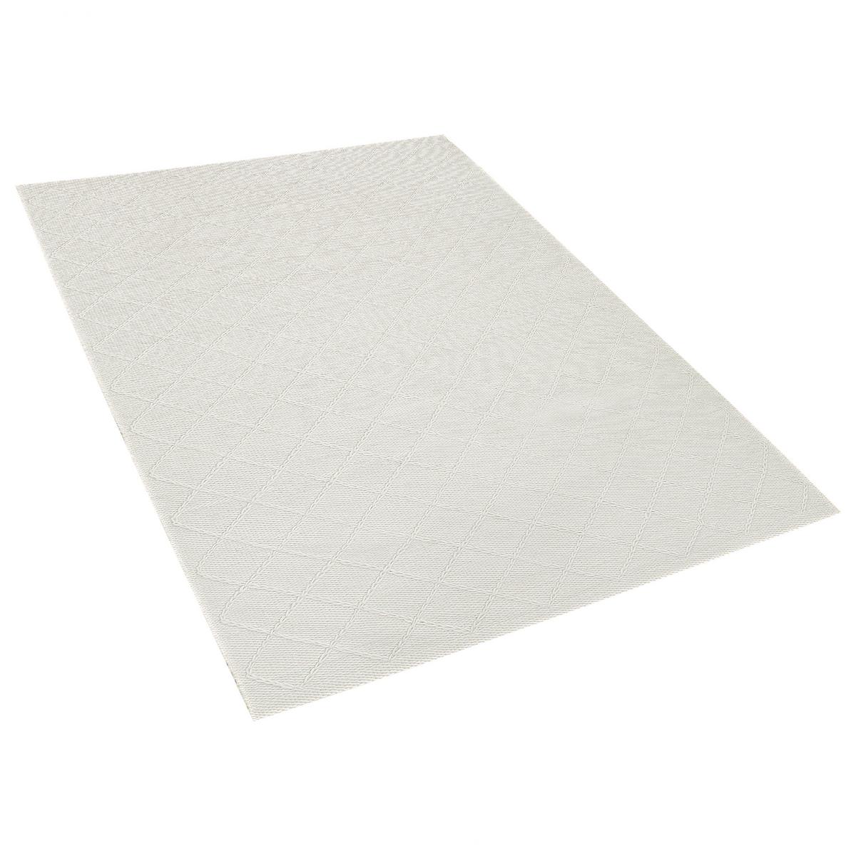 KURZFLOR-TEPPICH Ellek 200/140 cm - Weiß, Textil (140/200cm) - Beliani