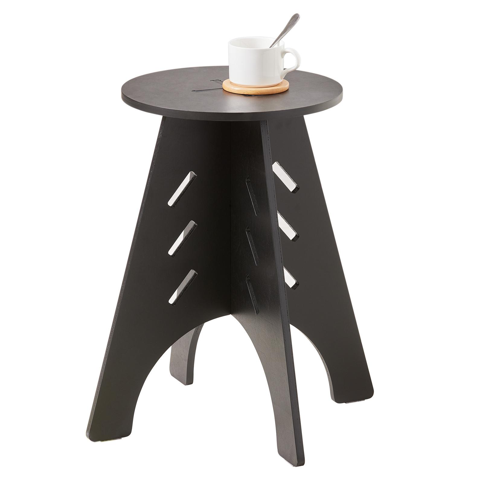 BEISTELLTISCH mit Zapfenverbindungen Schwarz - Schwarz, Holz (33/33/49cm) - SoBuy