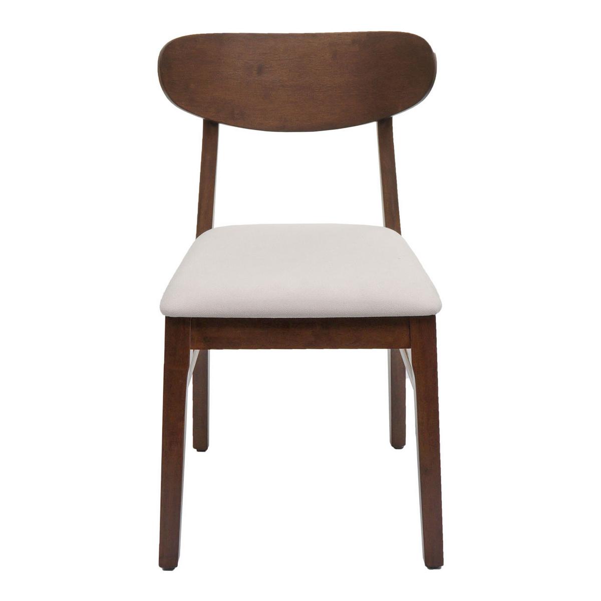 ESSZIMMERSTUHL Braun, Cremeweiß 2er-Set - Creme/Braun, Holz (45/79/49cm) - MCW