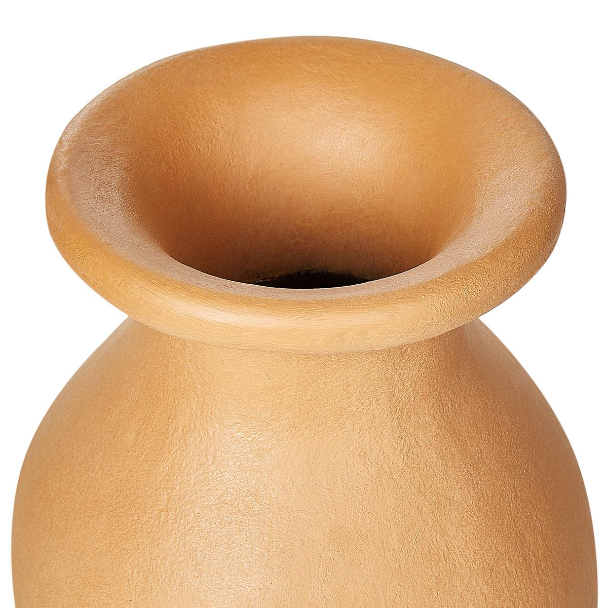 DEKOVASE Terrakotta orange Muar - Orange, Stein (60cm) - Beliani