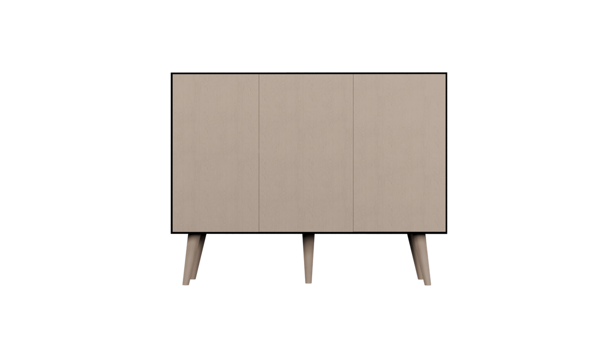 KOMMODE Toronto Schwarz, Eiche 39,9/95,5/120 - Schwarz, Holzwerkstoff (40/96/120cm) - RAUMHIRSCH FURNITURE