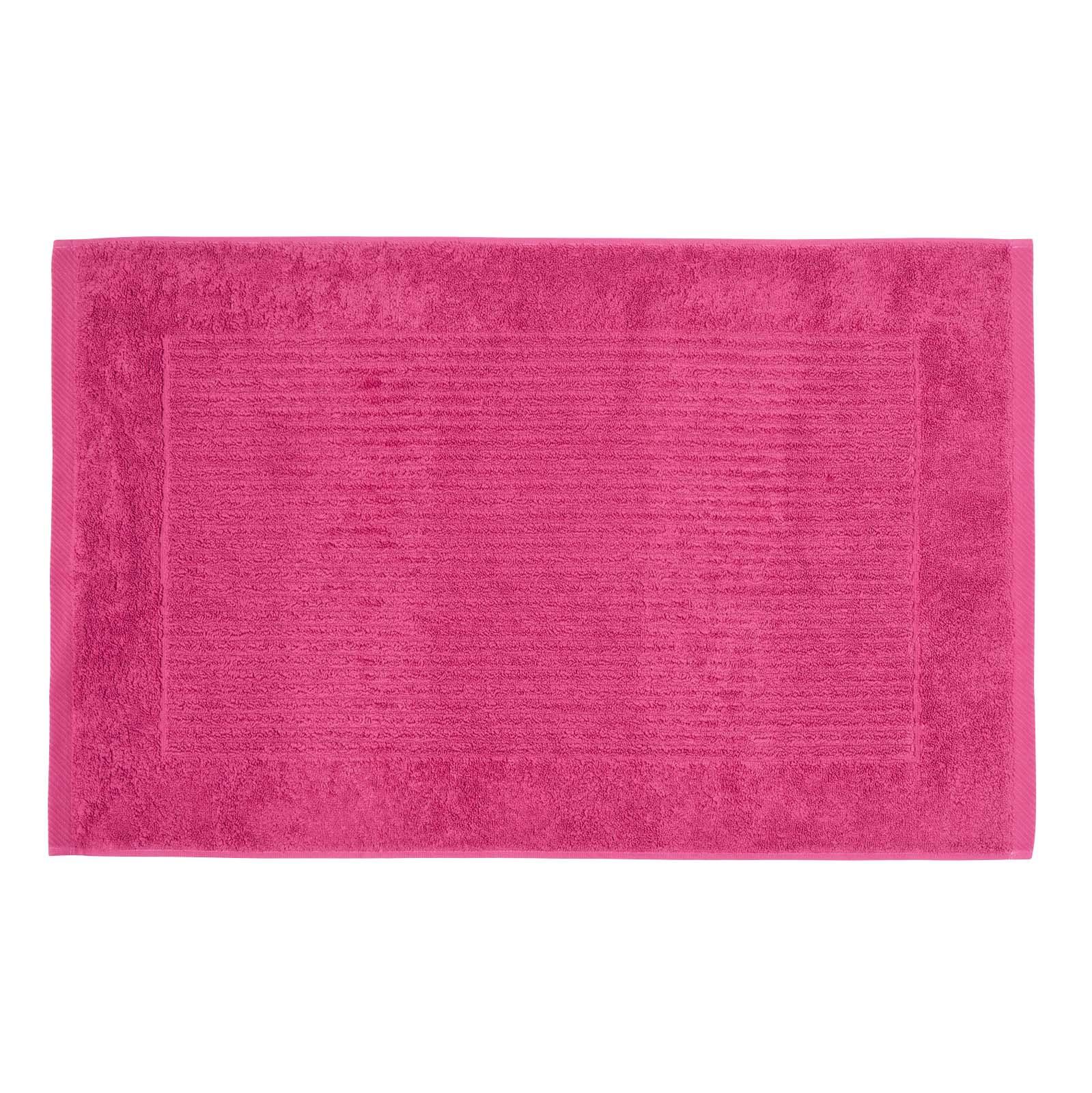BADEMATTE Imperial 50/80 cm, Baumwolle - Magenta, Textil (50/80cm) - Homescapes
