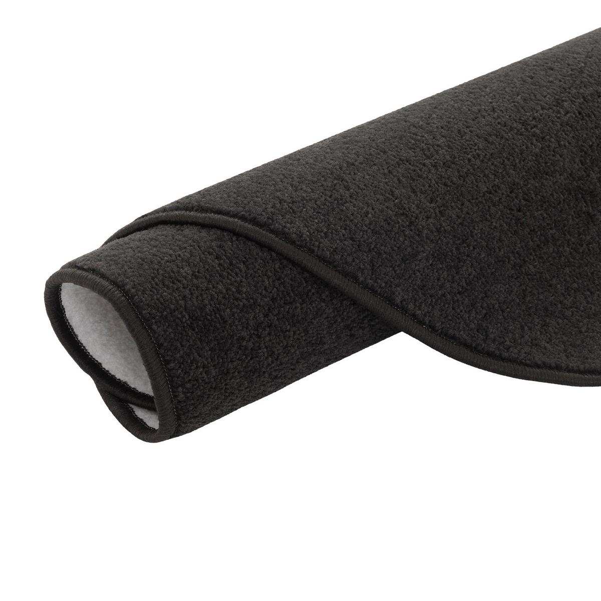 TREND VELOURS TEPPICH JOY RUND - Schwarz, Textil (100/100cm) - Snapstyle