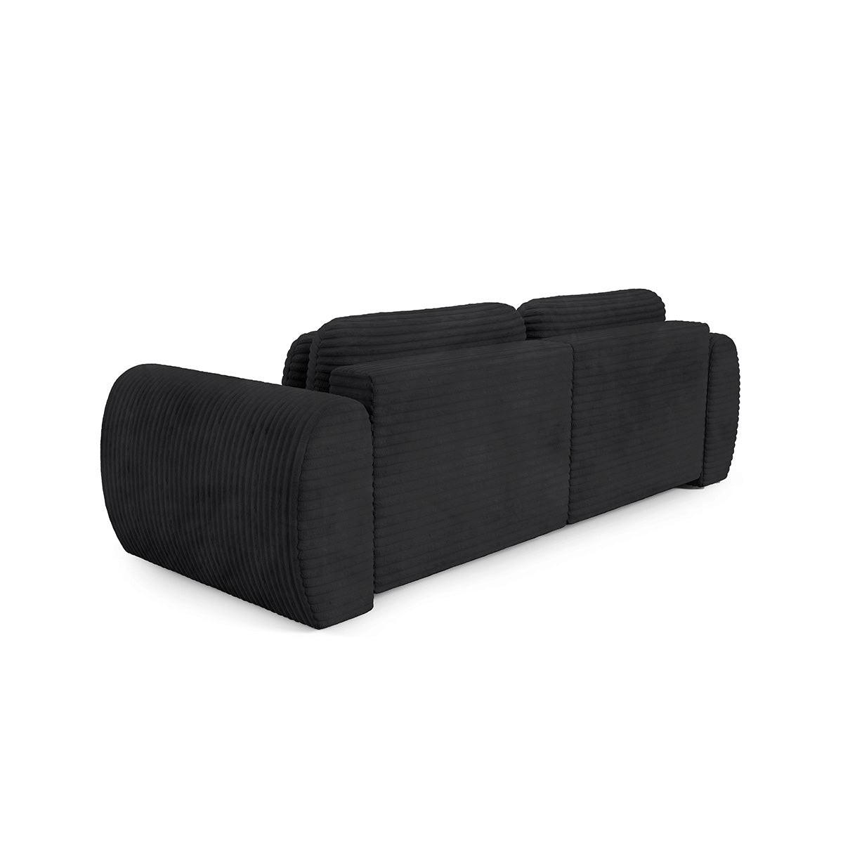 ECKSOFA Camilla 3 Sitzplätze Schwarz - Schwarz, Holz (270/165cm) - Petits-meubles