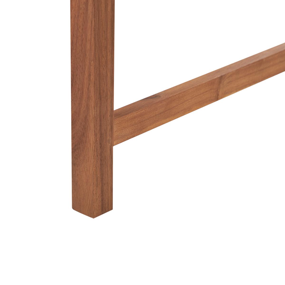 GARTENBANK 3-Sitzer Heller Holzfarbton Vivara - Hellbraun/Rot, Holz (180/88/56cm) - Beliani