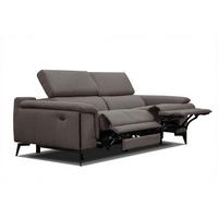 RELAXSOFA MATERA 3-Sitzer mit 2 Relaxfunktionen, braun - Schwarz/Braun, Holzwerkstoff/Textil (212/82/103cm) - Wozimo