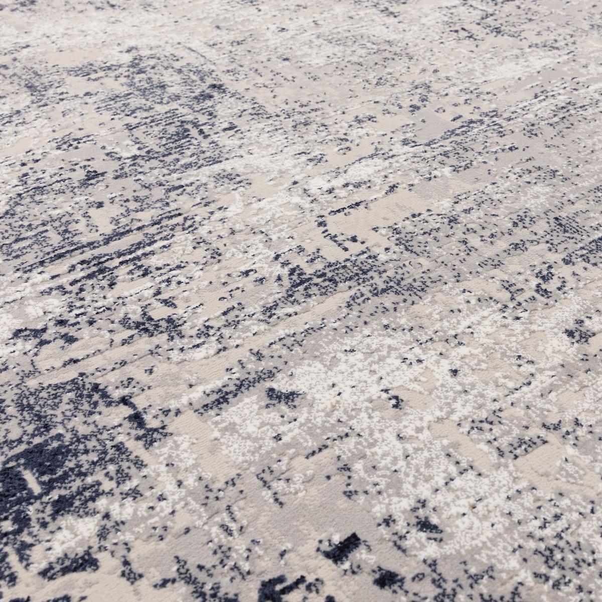 TEPPICH TIBER-Rieti, abstrakt, Dunkelblau, 160 x 230 cm - Blau, Textil (230/160cm) - KADIMA DESIGN