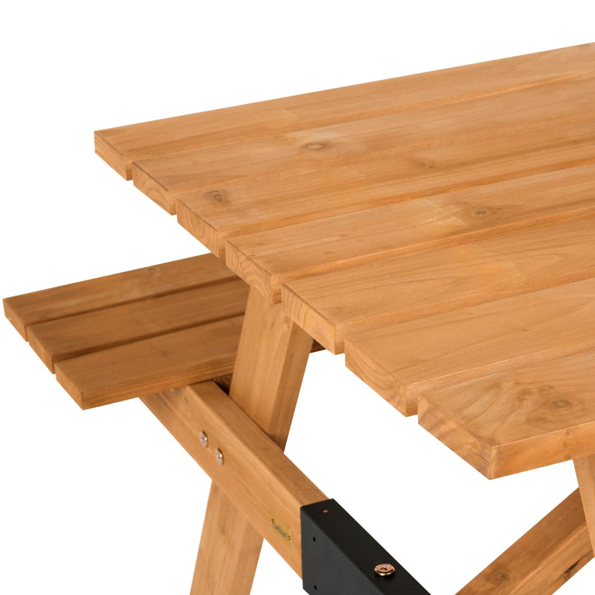 PICKNICKTISCH mit Bänken Tannenholz Hellbraun Roscigno - Hellbraun, Holz - Beliani