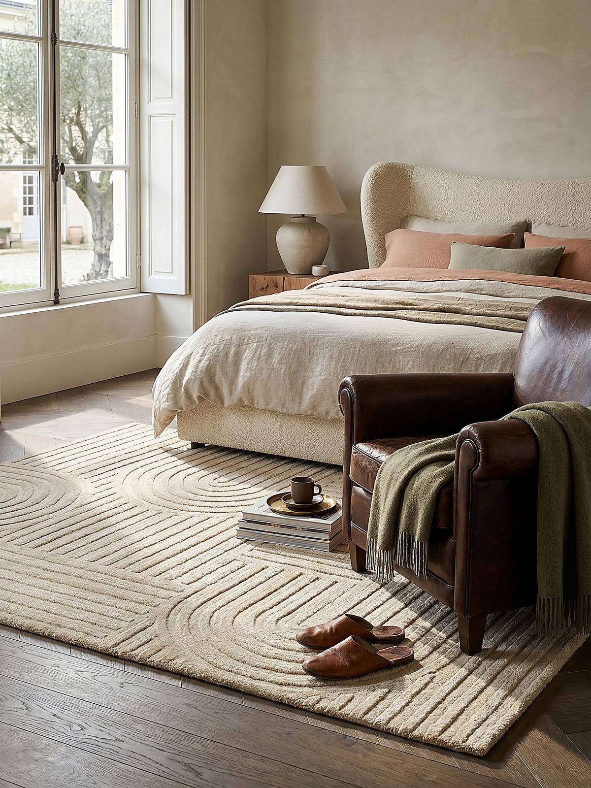 TEPPICH aus Wolle LEVEN in Natur, geometrisch, 160 x 230 cm - Beige, Textil (230/160cm) - KADIMA DESIGN