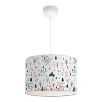 KINDERHÄNGELEUCHTE Rugby - Weiß/Grün, Textil (28/28/70cm) - lux.pro
