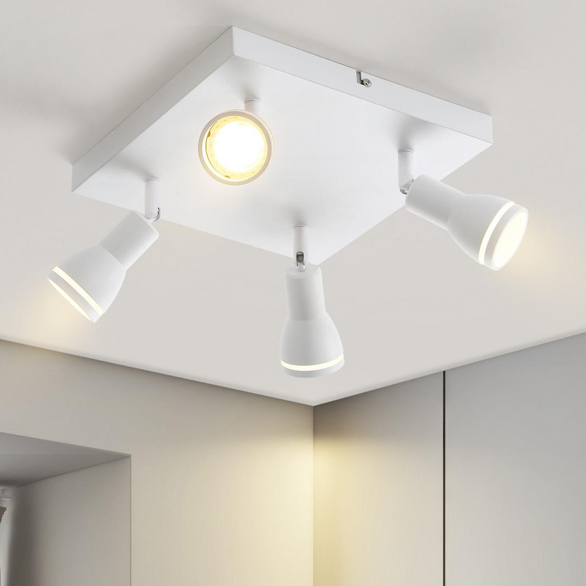 STRAHLER Freundlichkeit 4-flammig 25/25/15.7 cm - Weiß, Metall (25/25/15.7cm) - ZMH