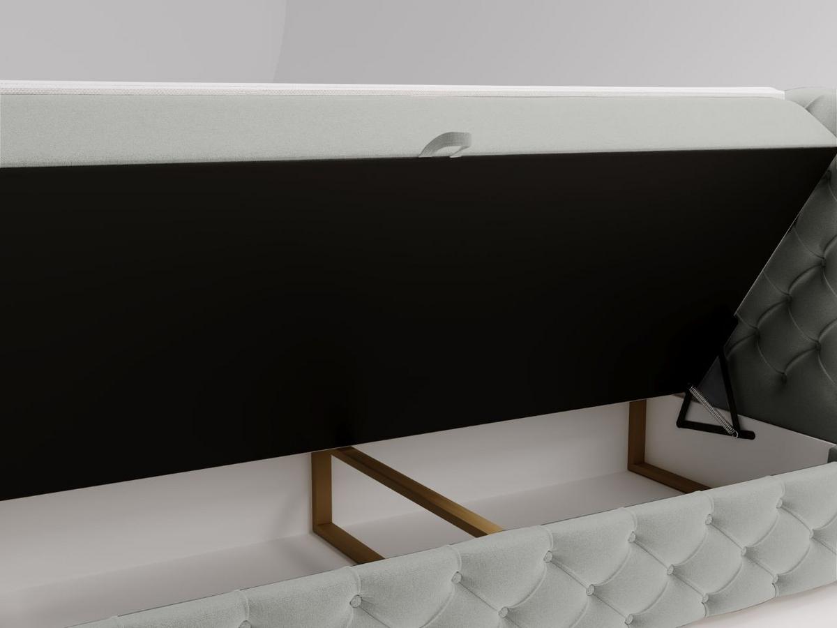 BOXBETT Canolo 160x200 Hellgrau - Hellgrau, Holz/Textil (160/200cm) - Graingold