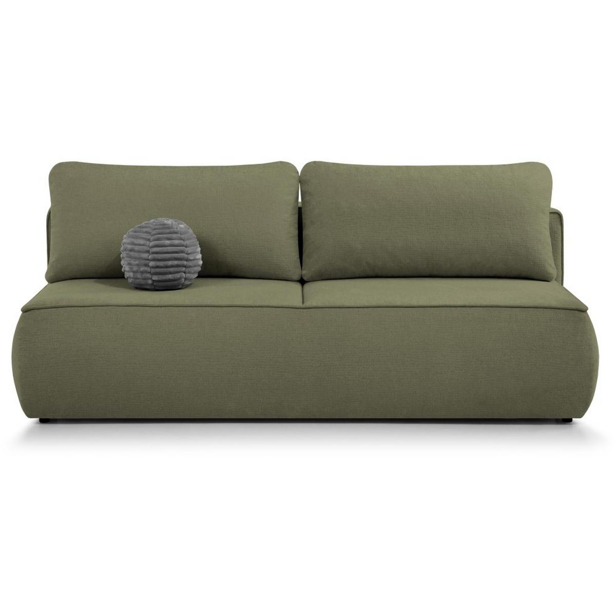 SCHLAFSOFA Darling 2-Sitzer, mit Bettkasten, Dunkelgrün - Dunkelgrün, Textil (210/92/100cm) - Beautysofa