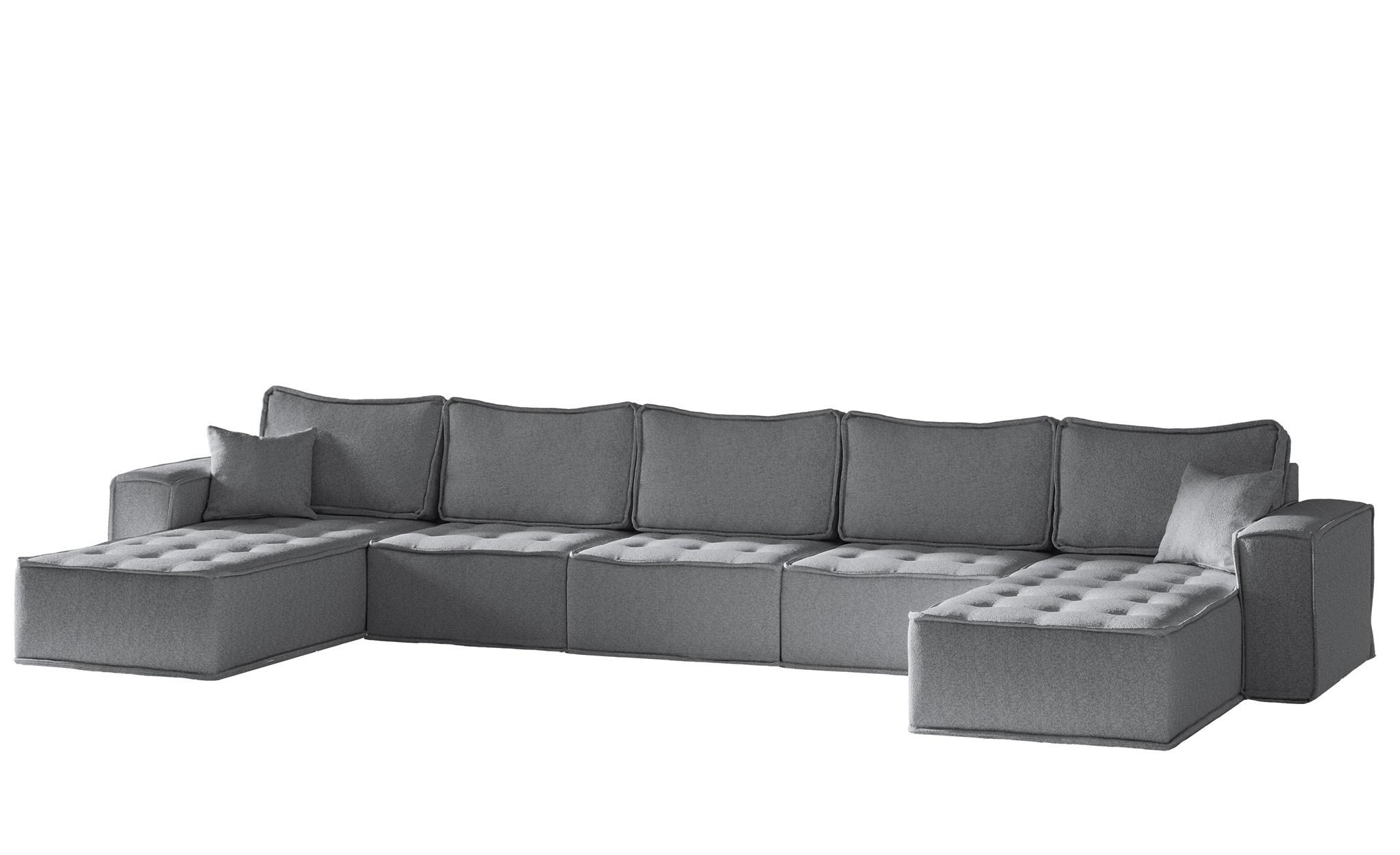 WOHNLANDSCHAFT Sande In Alpine - Anthrazit, Holzwerkstoff/Textil (452/85/192cm) - Fun Möbel