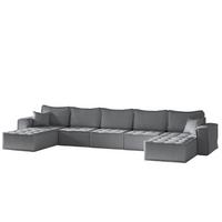 WOHNLANDSCHAFT Sande In Alpine - Anthrazit, Holzwerkstoff/Textil (452/85/192cm) - Fun Möbel
