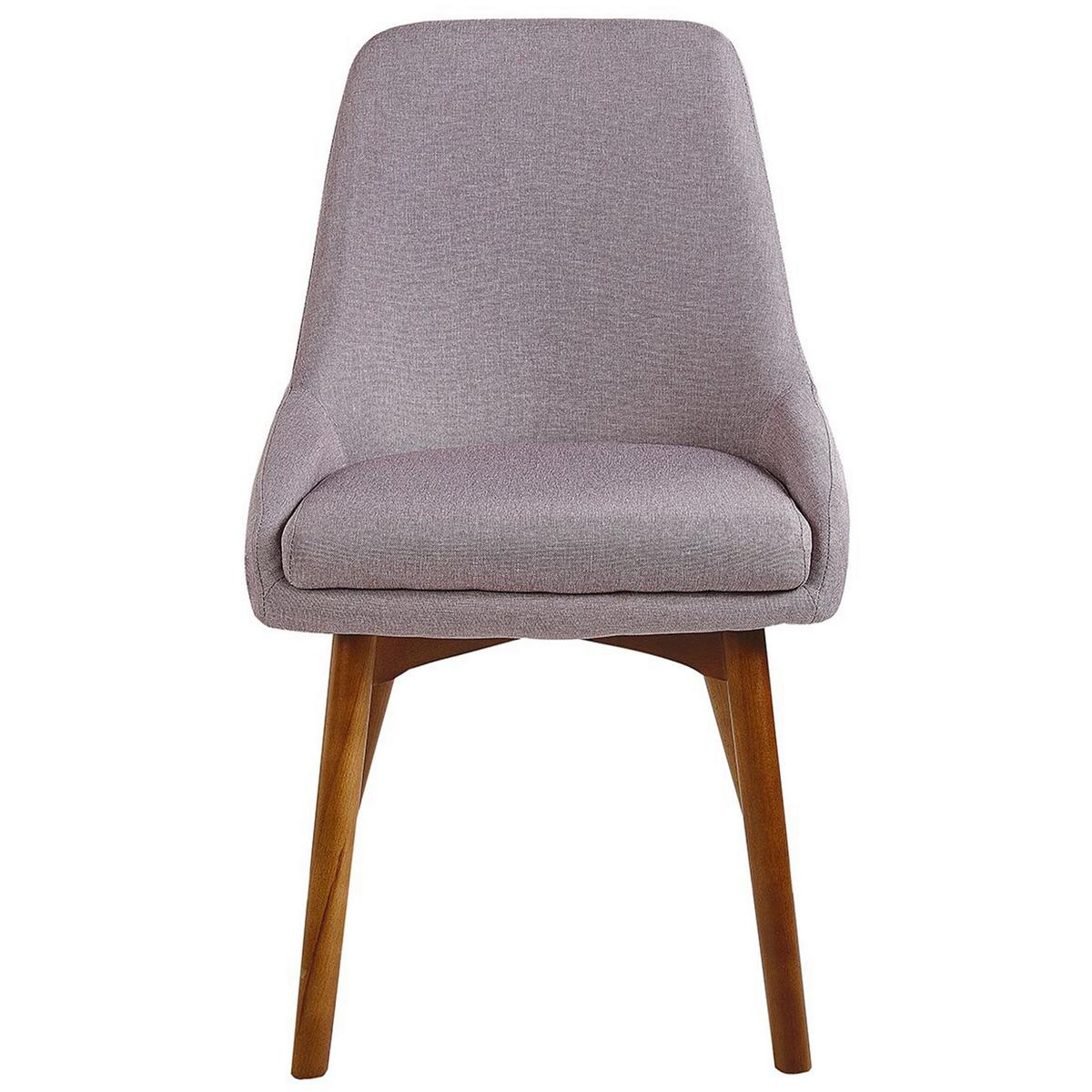 ESSZIMMERSTUHL 2er-Set Polsterbezug Grau Melfort - Grau, Holz/Textil (49/82/58cm) - Beliani