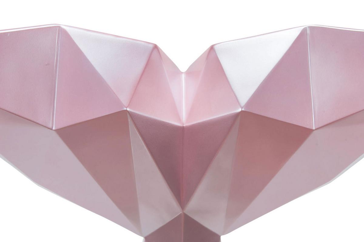 SKULPTUR Rosa 43/32 cm - Pink, Stein (1.66/32/38cm) - KUNSTLOFT