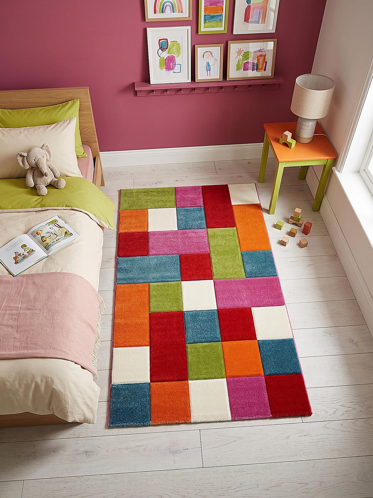 KINDERTEPPICH Kurzflor Patchwork CASOLA Polypropylen Mehrfarbig 80 x 150 cm - Multicolor, Textil (80/150cm) - KADIMA DESIGN