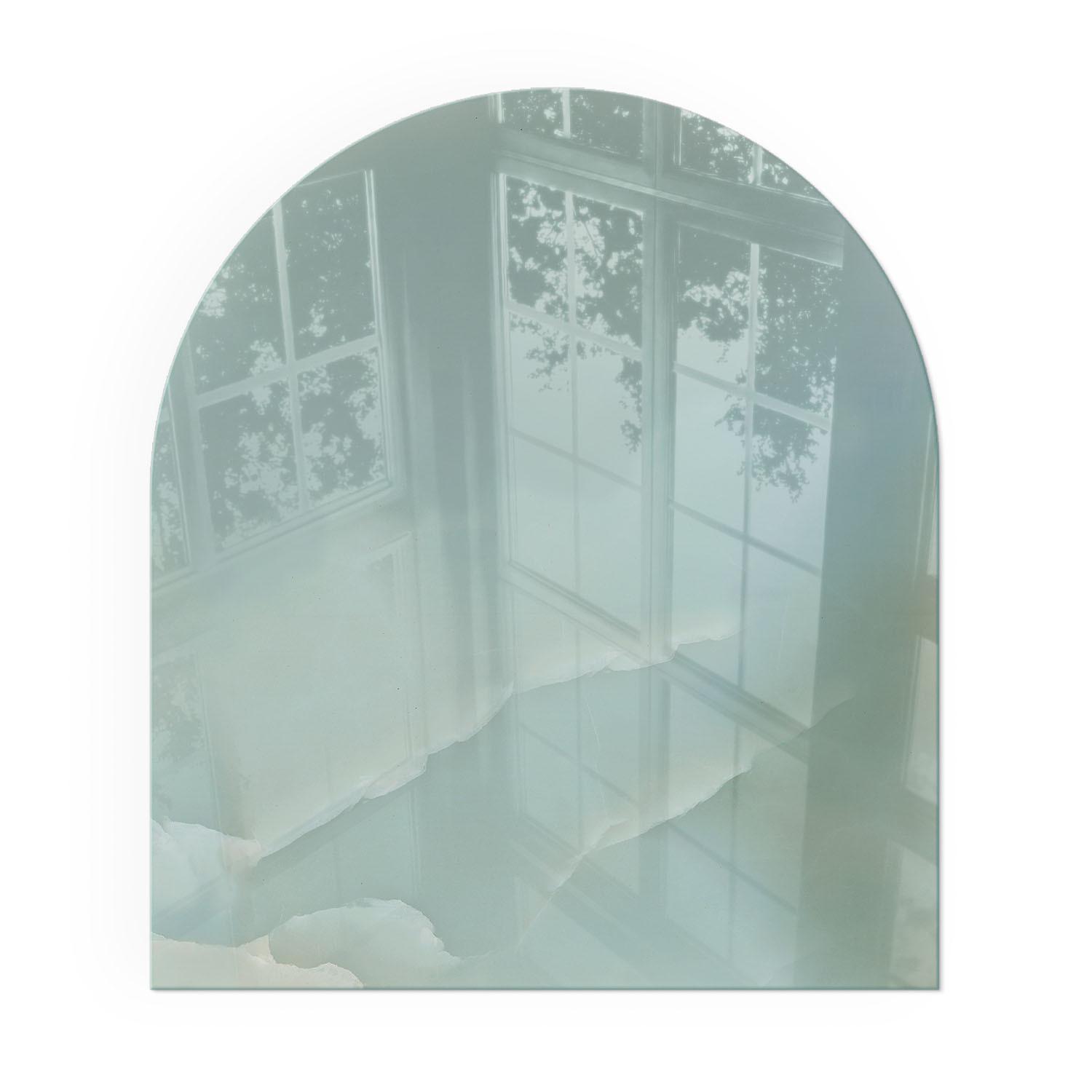 GLASPLATTE für Kamin 80x70 cm - Türkis, Glas (80/70/0.4cm) - TULUP