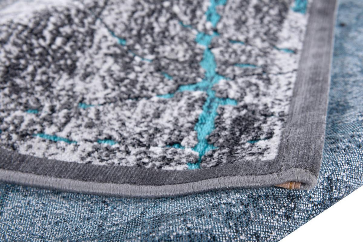 FLACHWEBETEPPICH Orelia 75x150 cm - Türkis, Textil (75/150cm) - Gino Falcone