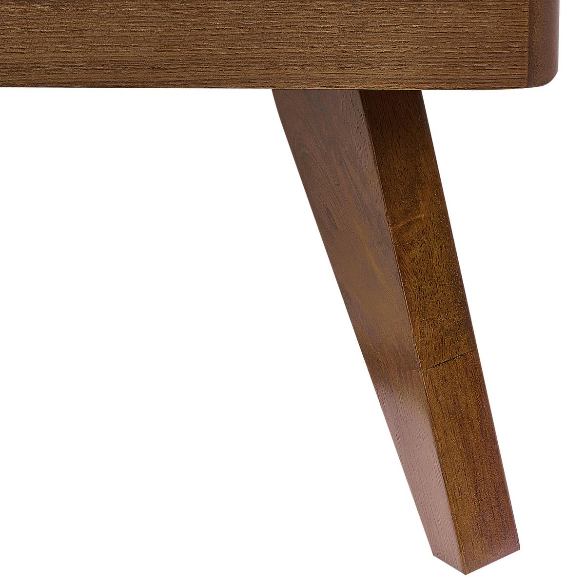 BETT mit Lattenrost 160/200 cm Dunkelbraun Poissy - Dunkelbraun/Beige, Holzwerkstoff (160/200cm) - Beliani