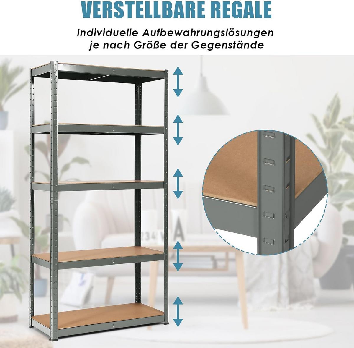 LAGERRGAL Grau - Grau, Holz (90/180/40cm) - COSTWAY