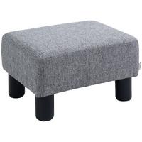 FUSSHOCKER, Polsterhocker, Stoff, Grau - Grau, Textil (30/24/40cm) - HOMCOM