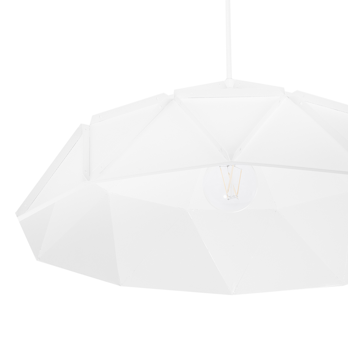 HÄNGELEUCHTE Senia 45/45/120 cm - Weiß, Metall (45/45/120cm) - Beliani