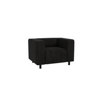 SESSEL Tove Schwarz Cord - Schwarz, Holz/Kunststoff (95/65/80cm) - S-Style Möbel