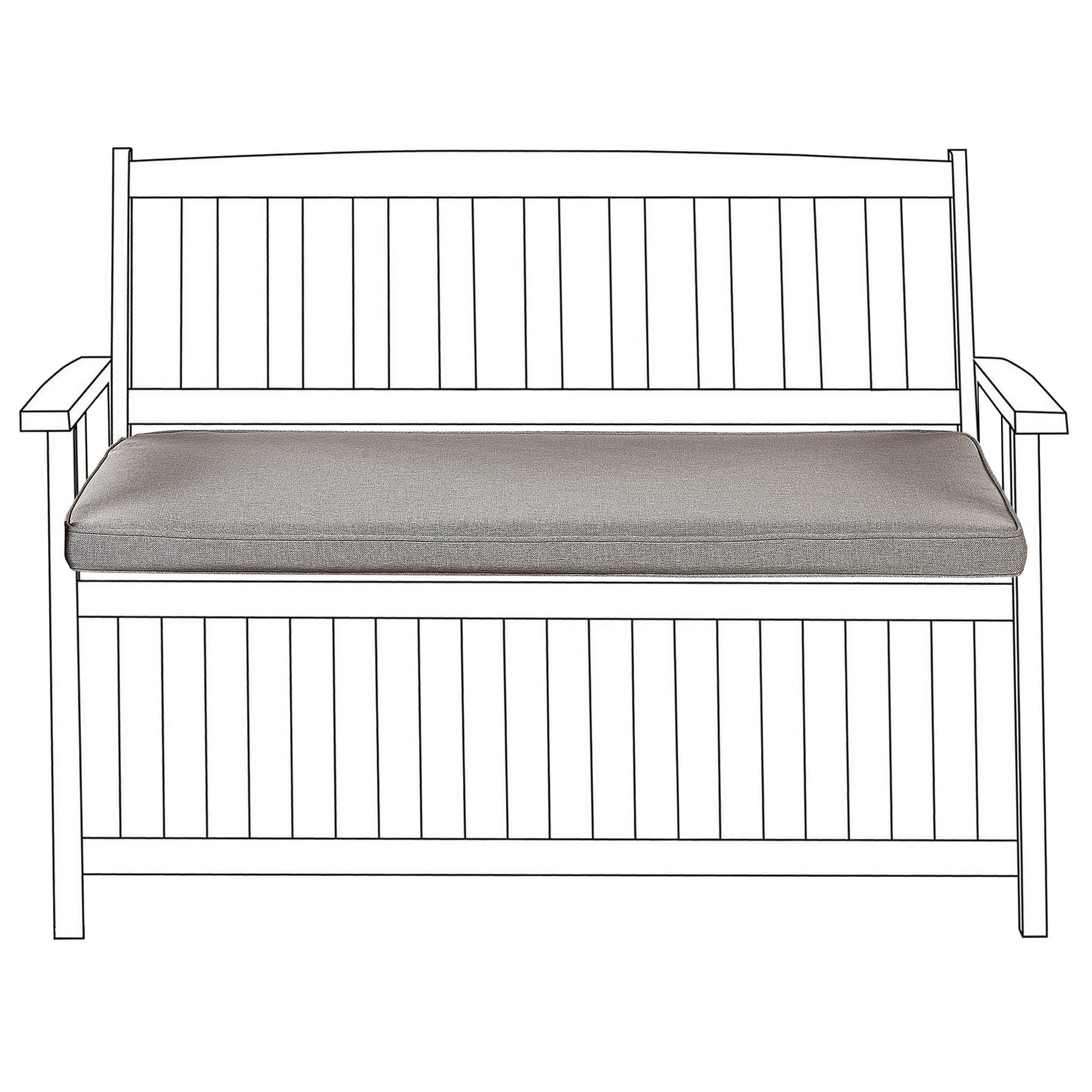 SITZBANKPOLSTER KISSEN Grau Sovana - Grau, Textil (108/5/45cm) - Beliani