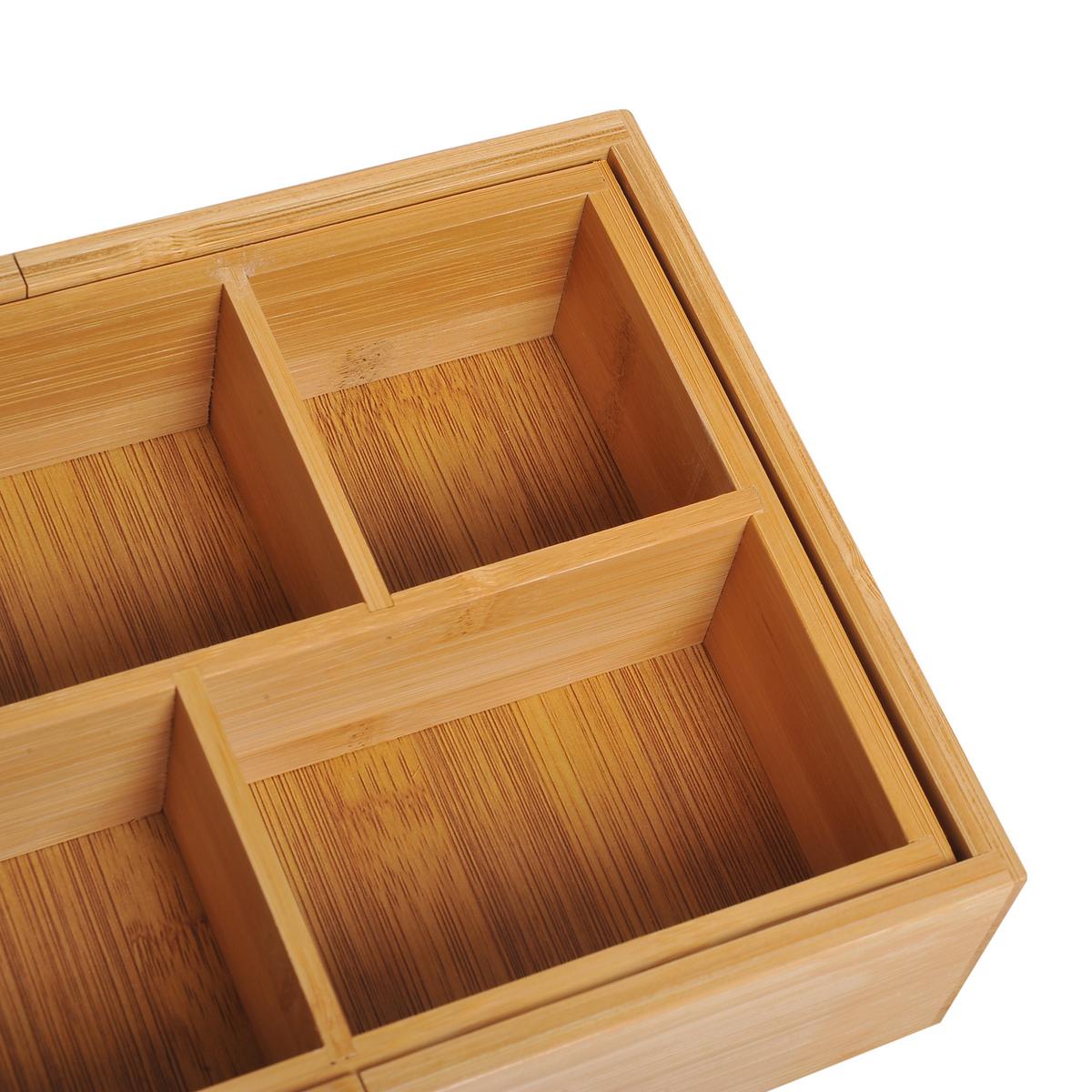 AUFBEWAHRUNGSBOX Bambus Natur - Naturfarben, Holz (17.6/7/24.6cm) - HOMCOM