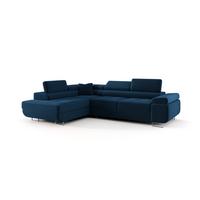ECKSOFA Monaro Mit Schlaffunktion - Blau, Holzwerkstoff/Textil (202/275cm) - Fun Möbel