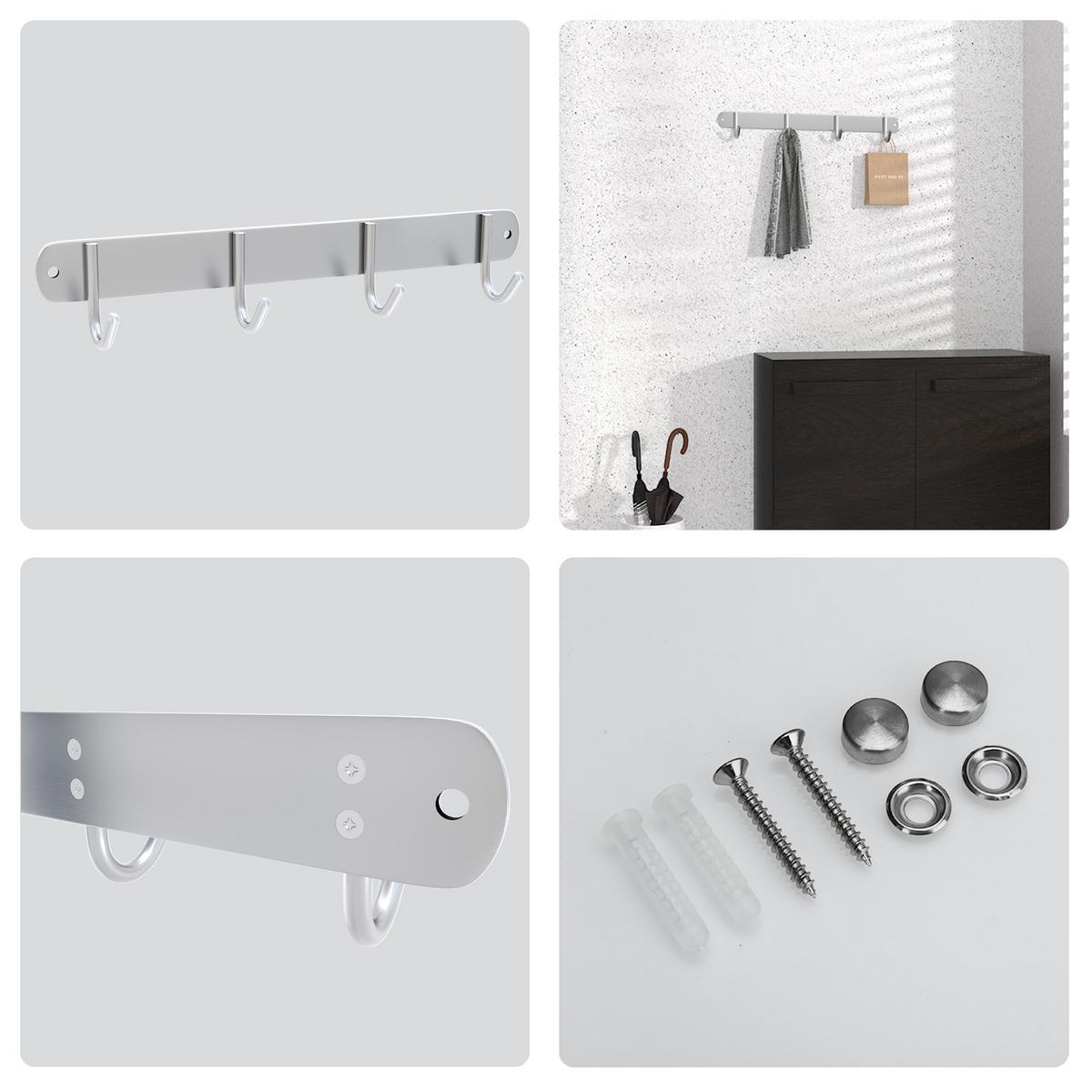 GARDEROBENLEISTE 30/5/5 cm - Silberfarben, Metall (5/5/30cm) - Intirilife