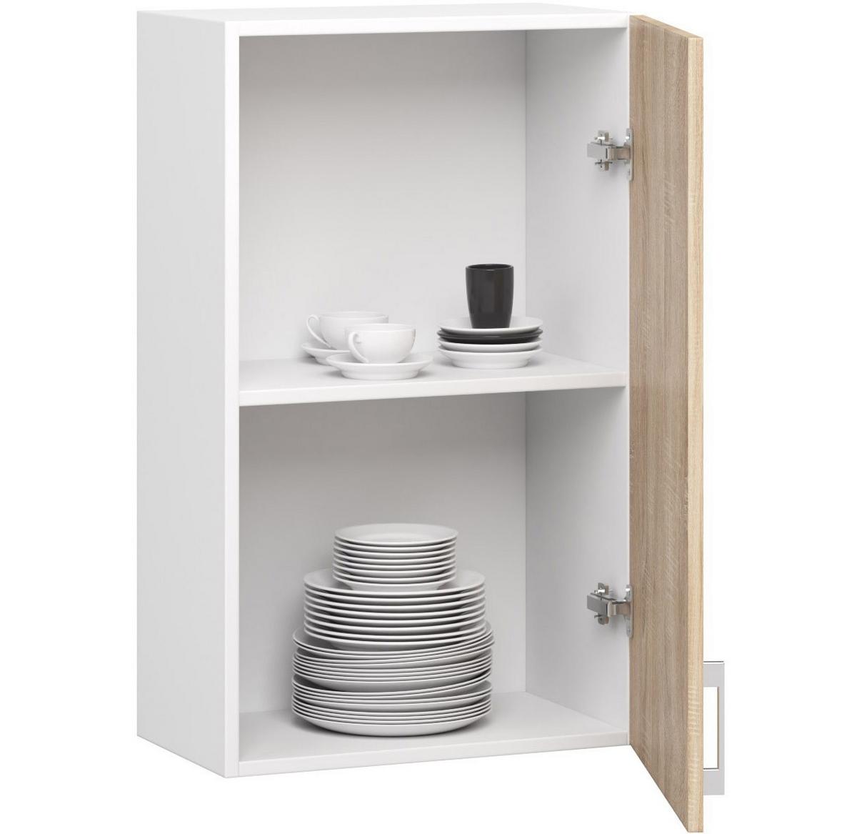 HÄNGESCHRANK Weiß, Eiche Sonoma 72/50/30,5 - Weiß/Eiche Artisan, Holzwerkstoff (50/72/30.5cm) - RAUMHIRSCH FURNITURE