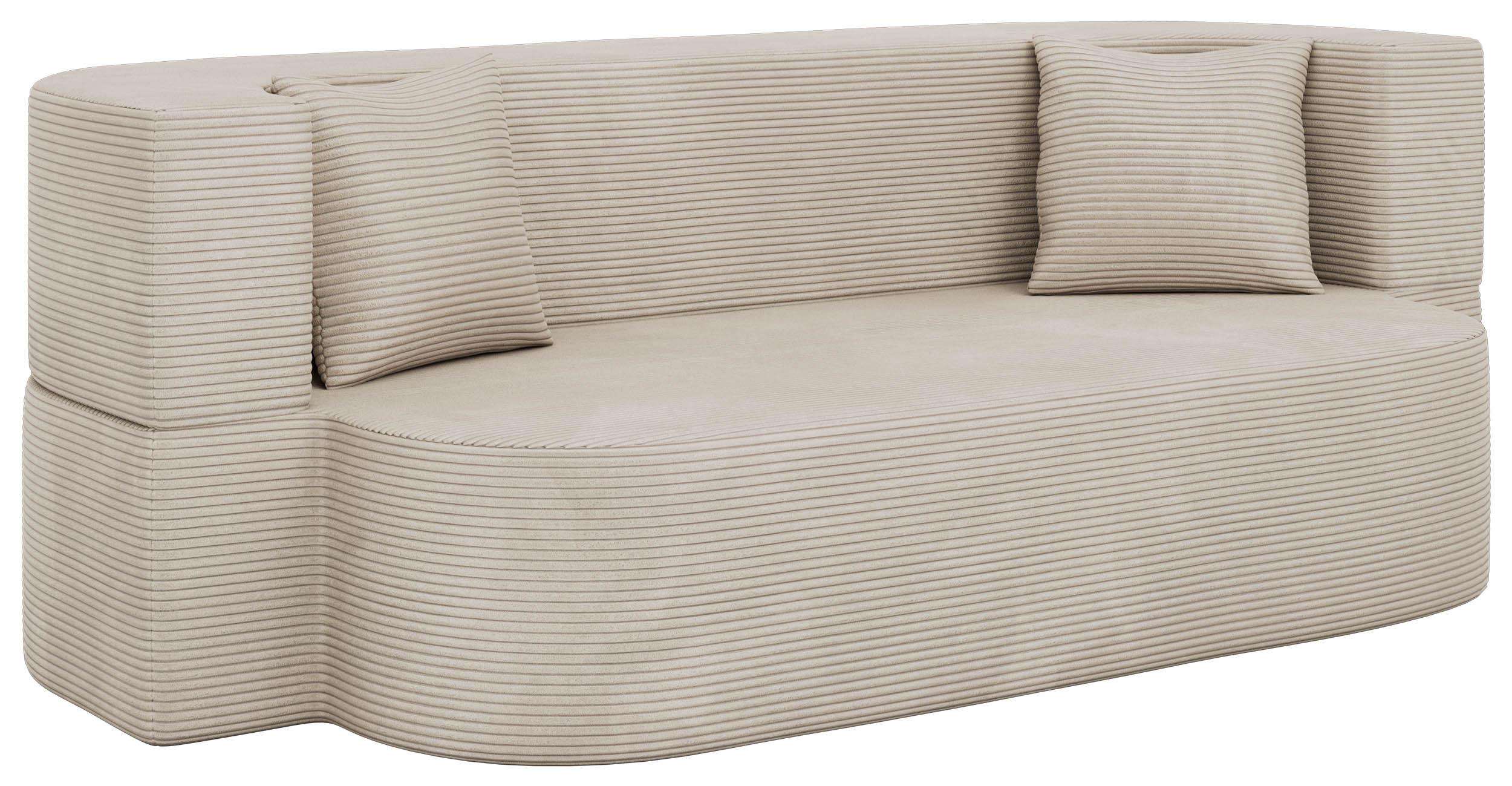 3-SITZER SOFA OVELA Creme Cord - Creme, Textil (200/70/100cm) - MKS