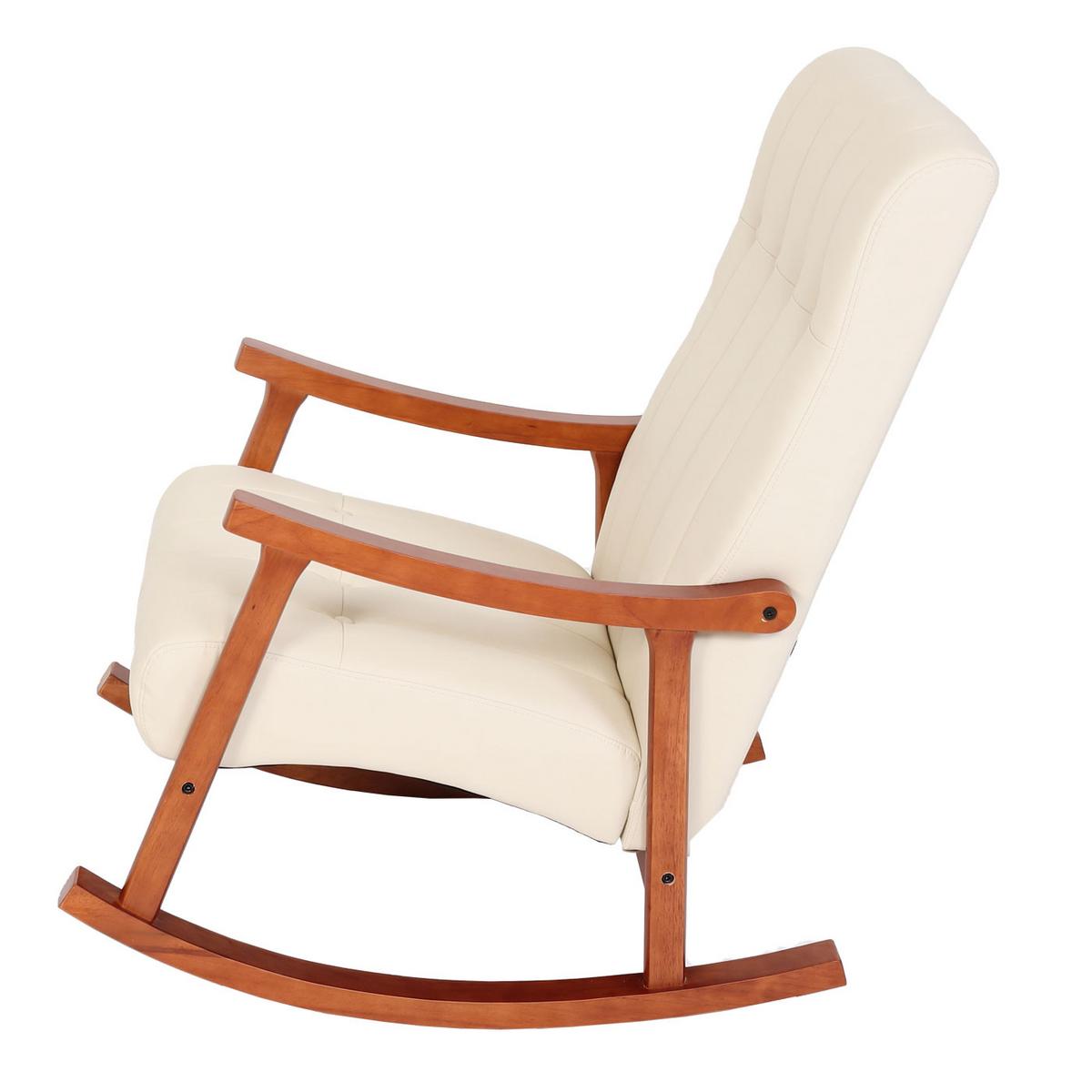 SCHAUKELSTUHL Cremeweiß - Creme/Weiß, Textil (62/97/82cm) - MCW