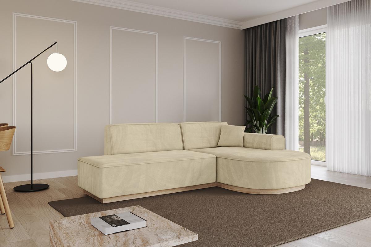 ECKSOFA Ottomane Rechts ARRIO-L1 - 243x171x83 cm Beige - Beige, Holzwerkstoff/Textil (243/171cm) - ALTDECOR