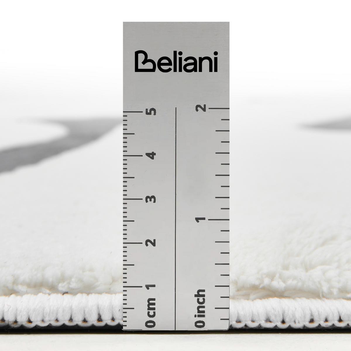 TEPPICH Grau/Weiß 160 cm Hartz - Creme/Grau, Textil (160/160cm) - Beliani
