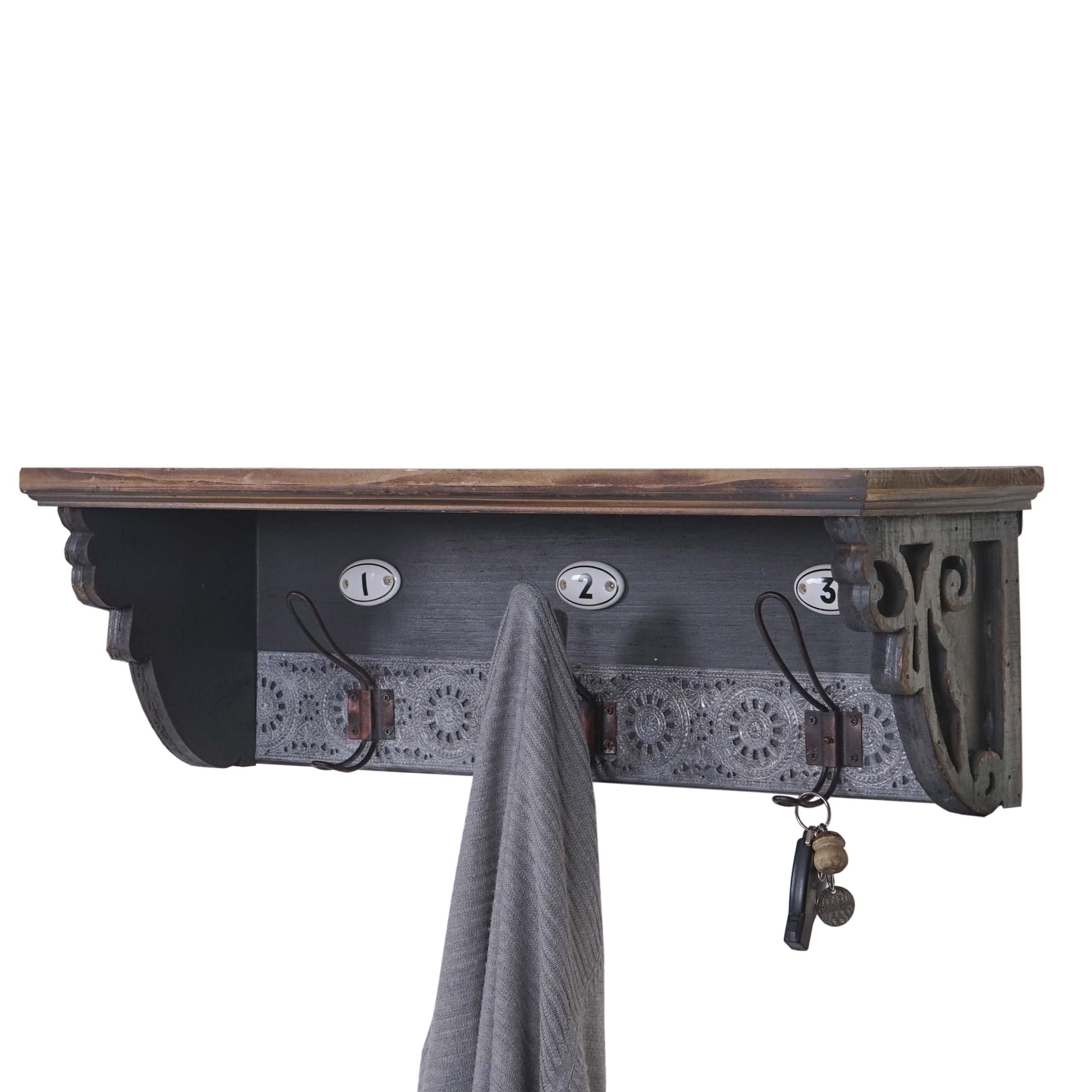 WANDGARDEROBE Grau - Grau, Holz (60/22/18cm) - MCW