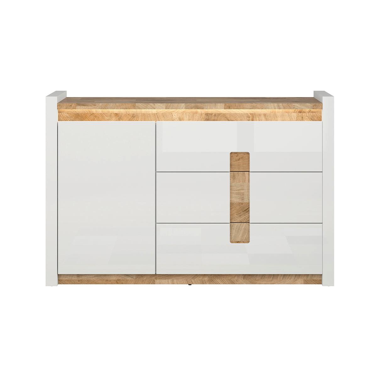 SIDEBOARD Helios Weiß und Holz - Weiß, Holzwerkstoff (147/96.5/41cm) - Petits-meubles