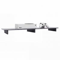 TVAUFSATZ Game Schwarz matt / Grau Hochglanz - Schwarz/Grau, Holzwerkstoff (138.5/9.5/34.5cm) - Vladon